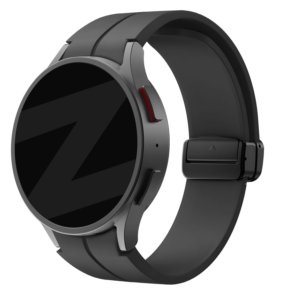 Bandz Silicone D Buckle Strap For Samsung Galaxy Watch 5 Pro Black