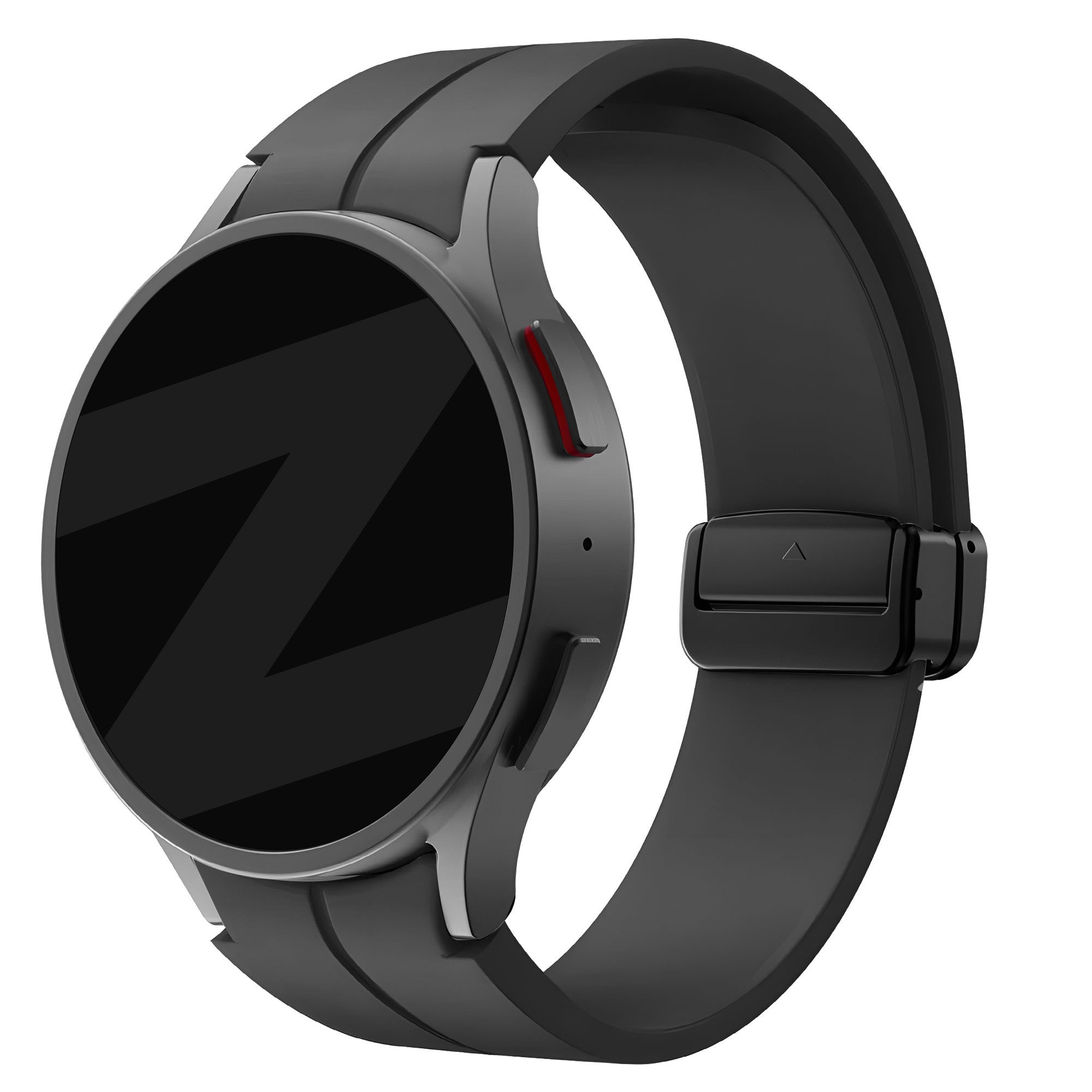 Bandz Silicone D Buckle Strap For Samsung Galaxy Watch 5 Pro Black