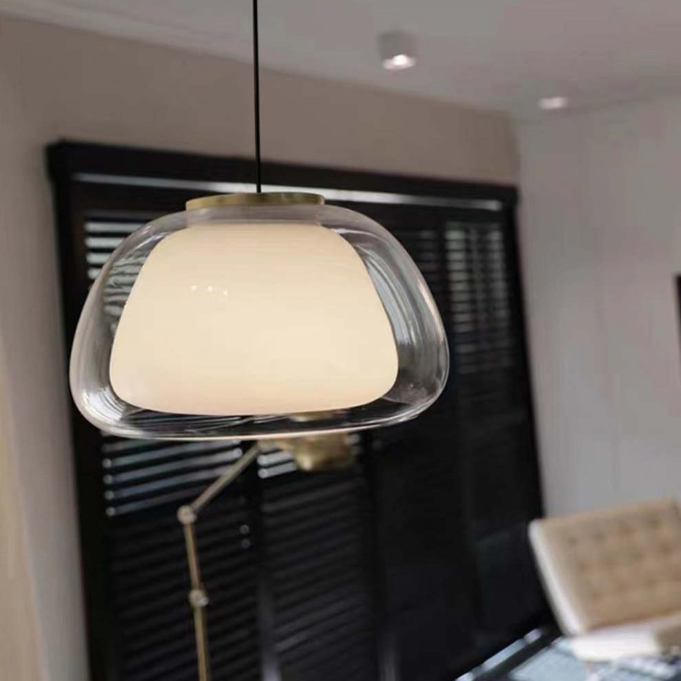 Aurora Milk Glass Pendant Light For Modern Ceiling Decor