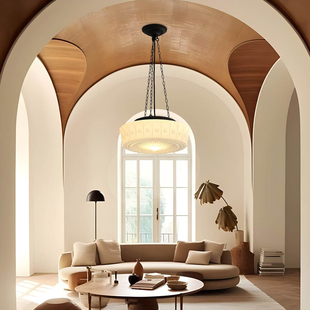 Hailie Vintage French Pendant Light With Dome for Living Room