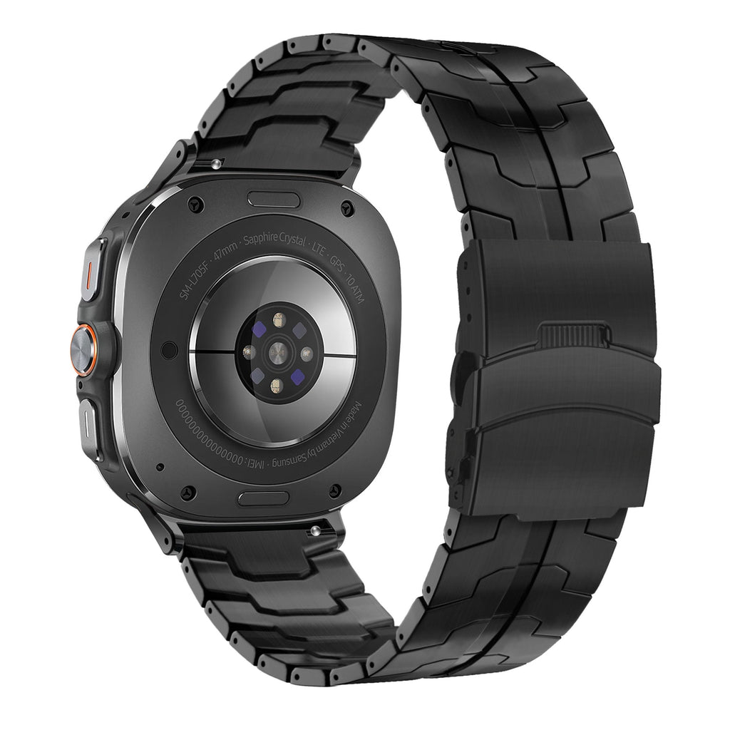 Titanium Link Bracelet For Samsung Galaxy Watch Ultra Iron Black Bandz