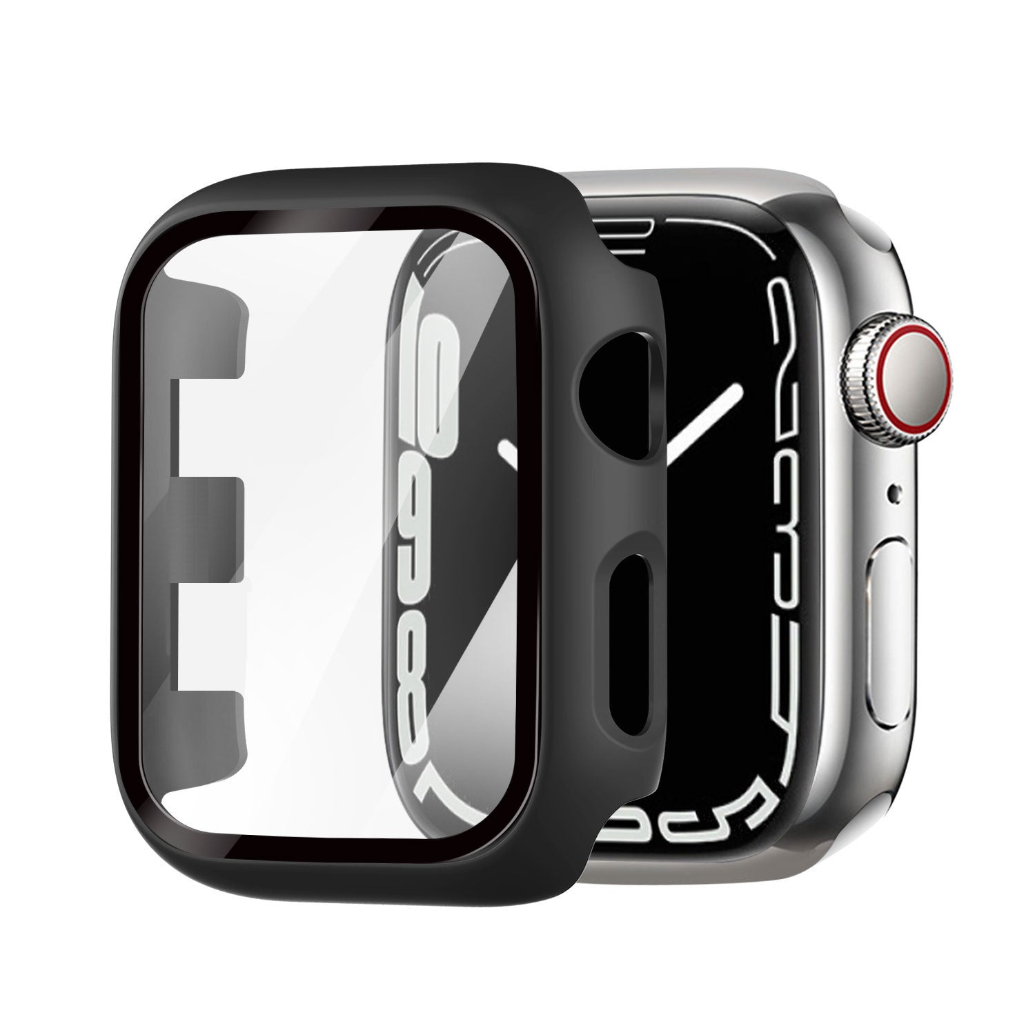 Apple Watch Protective Case Featuring Glass Cover In Black