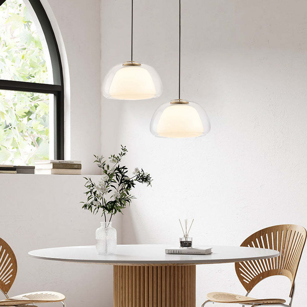 Aurora Milk Glass Pendant Light For Modern Ceiling Decor