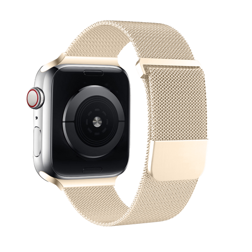 Apple Watch Band With Retro Gold Milanese Loop Strap