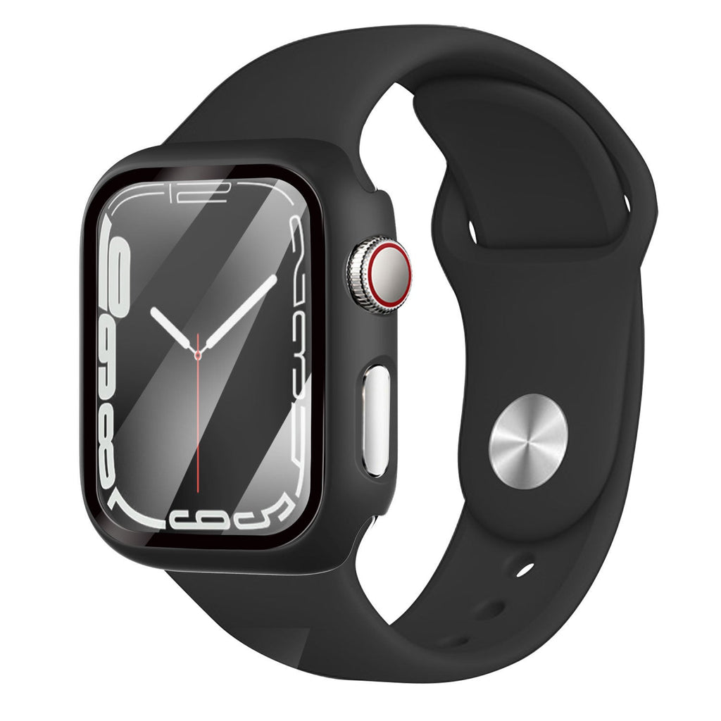 Apple Watch Protective Case Featuring Glass Cover In Black