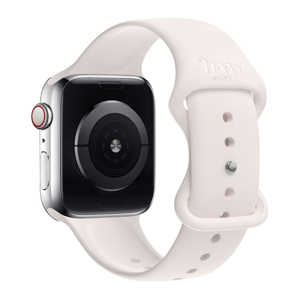 Xoxo Wildhearts Beige Silicone Strap For Apple Watch