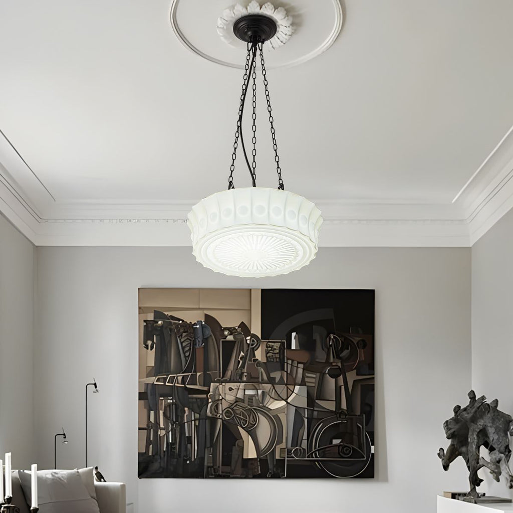 Hailie Vintage French Pendant Light With Dome for Living Room