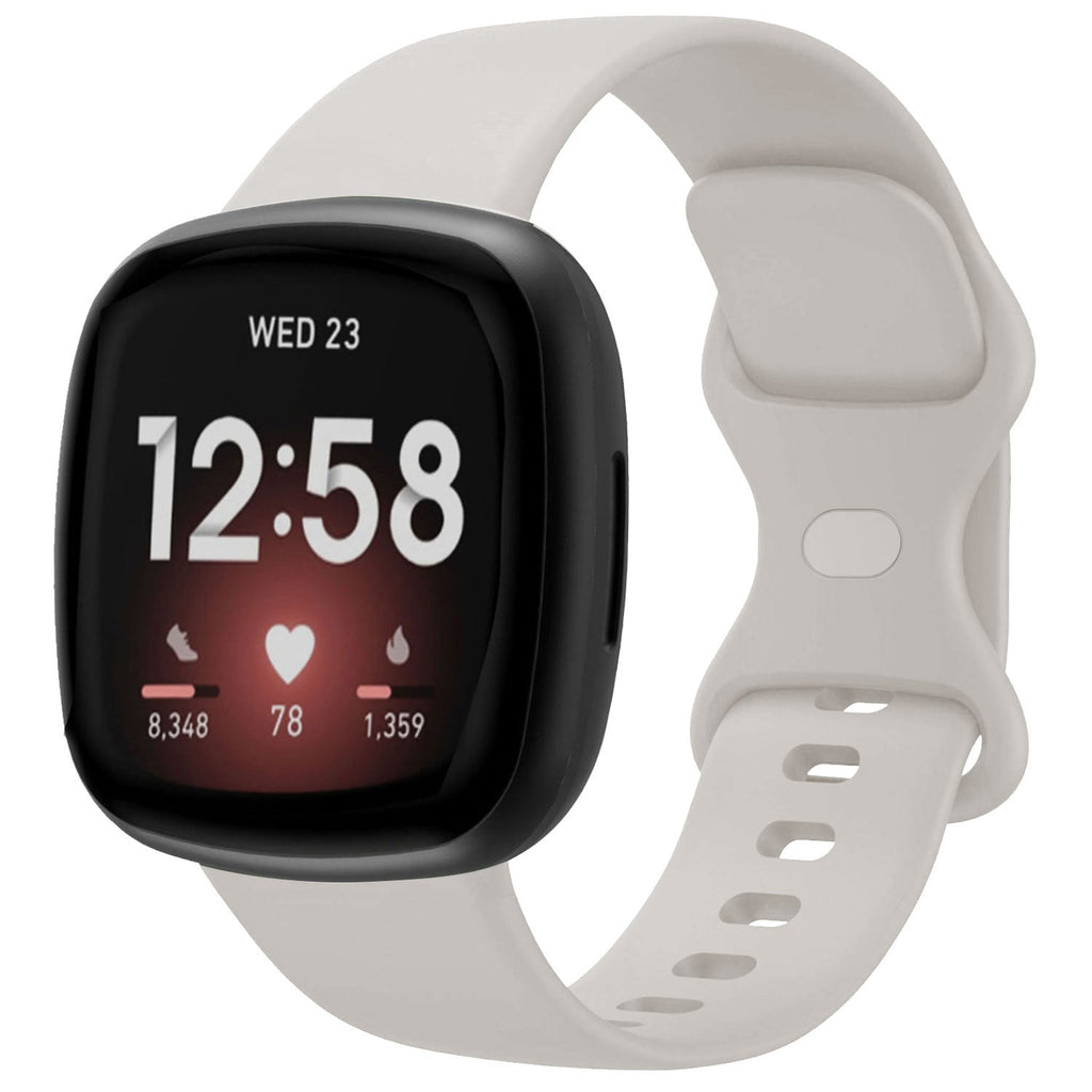 Durable Off White Silicone Band For Fitbit Versa 3