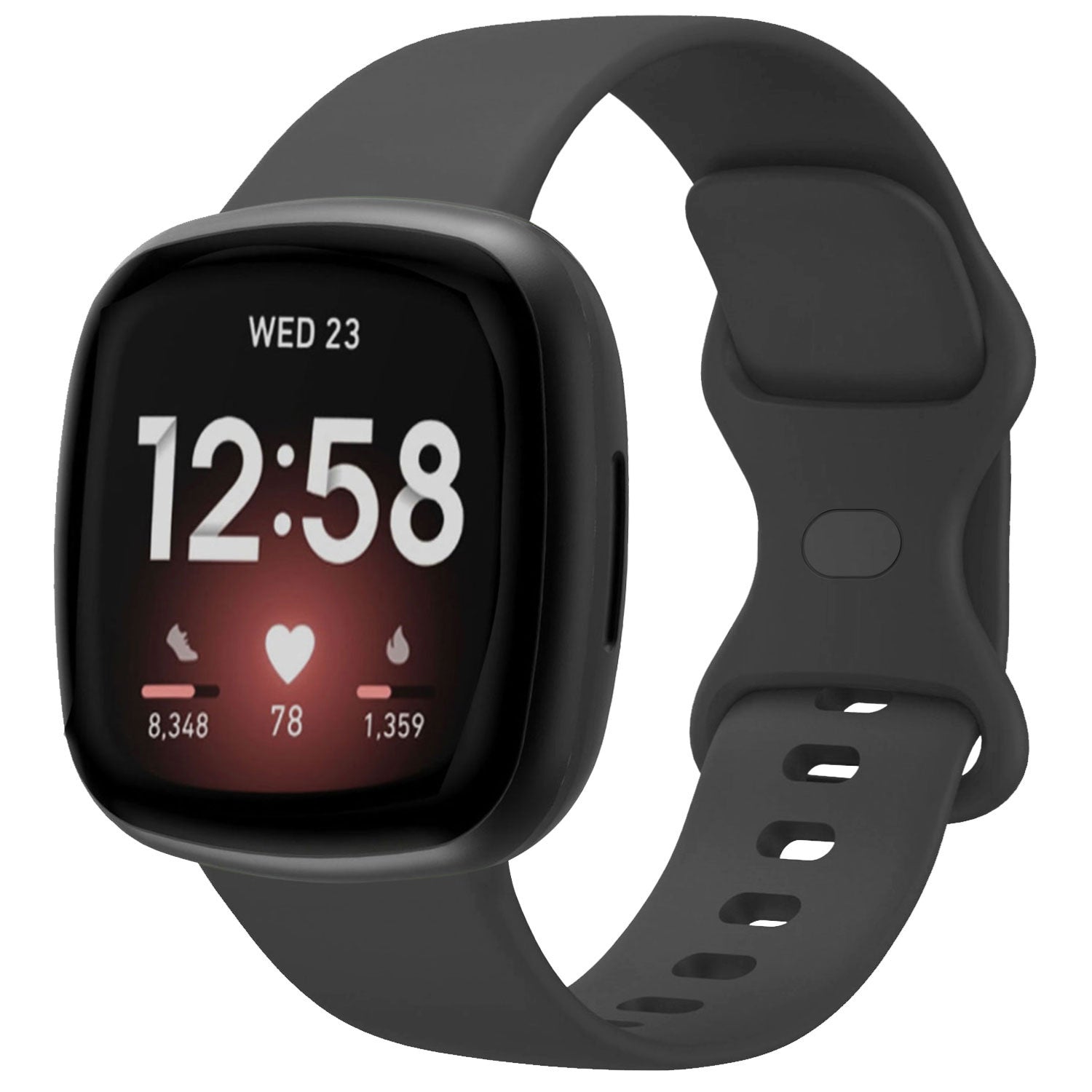 Fitbit Sense Black Replacement Silicone Strap Band