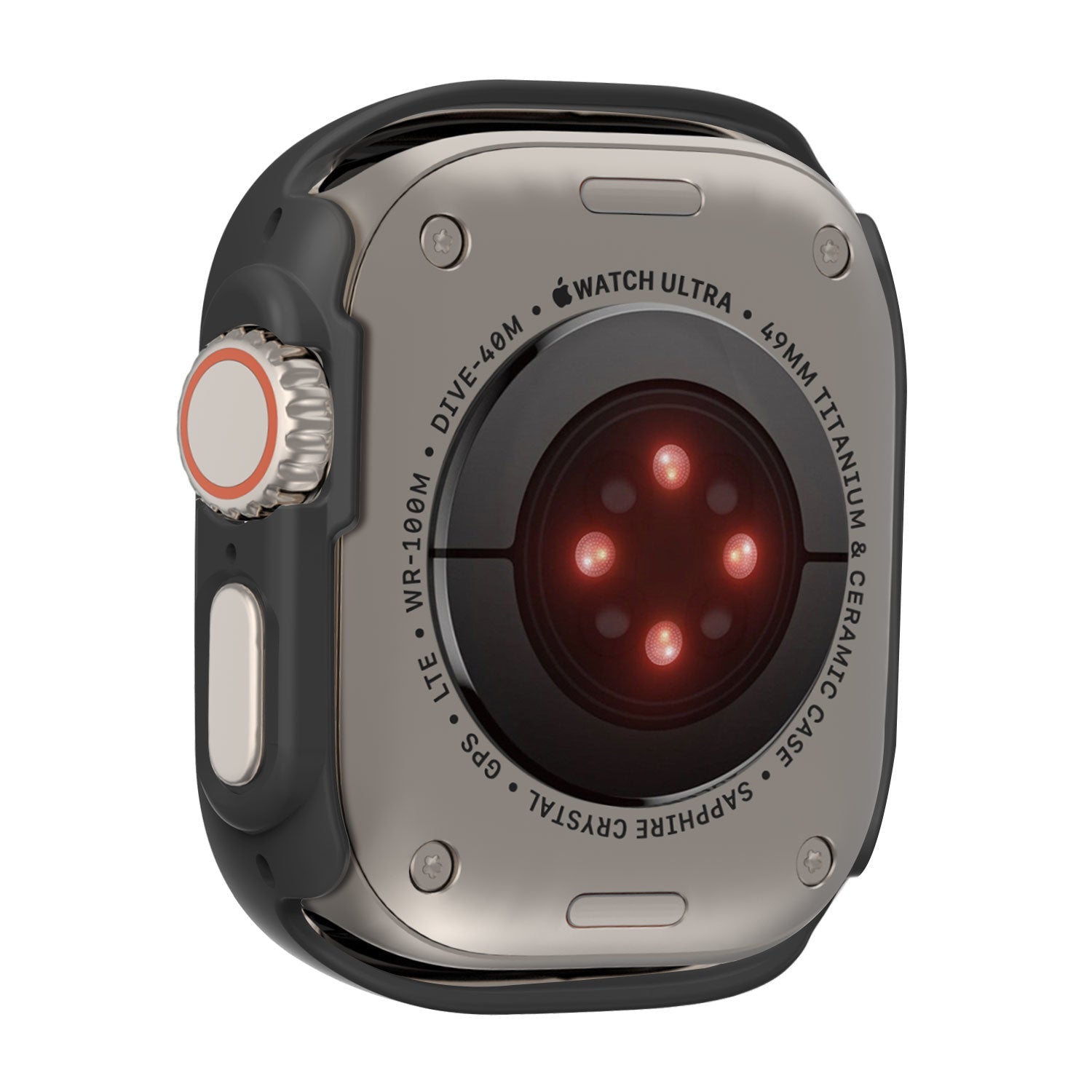 Apple Watch Protective Case Featuring Glass Cover In Black