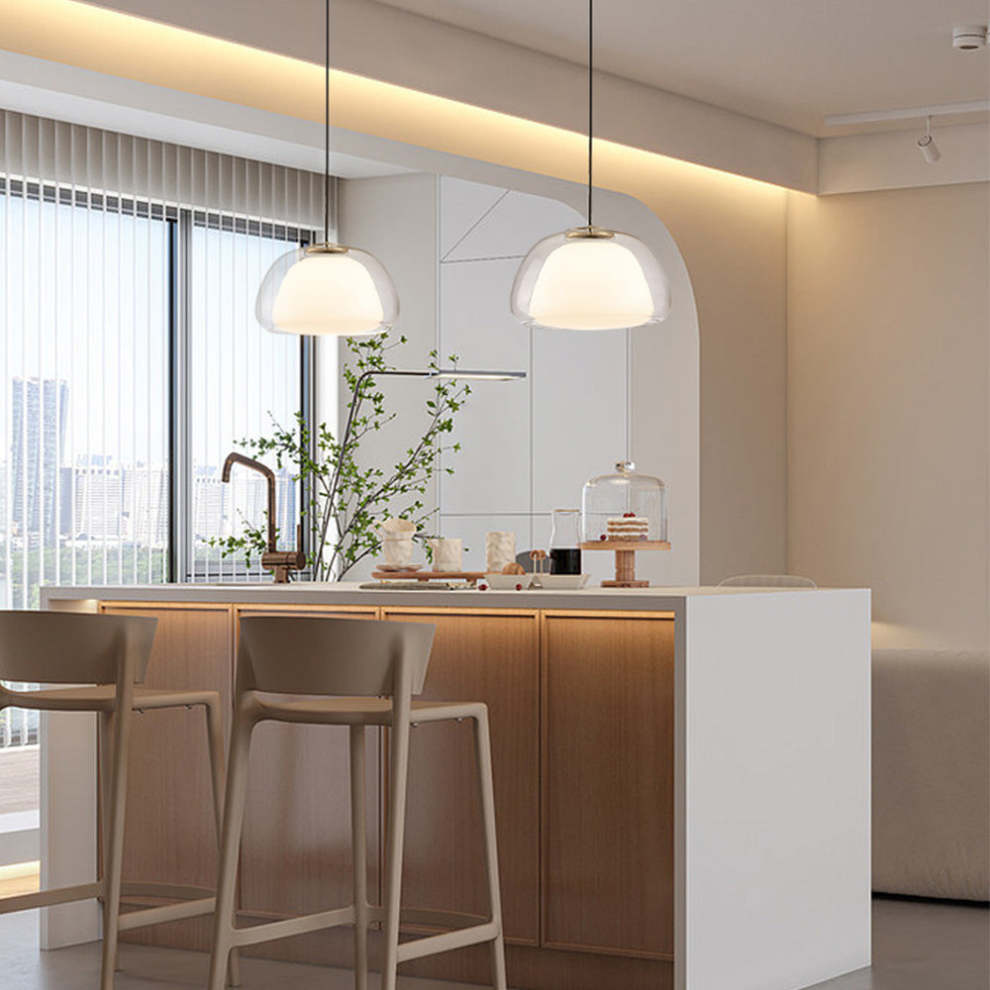 Aurora Milk Glass Pendant Light For Modern Ceiling Decor