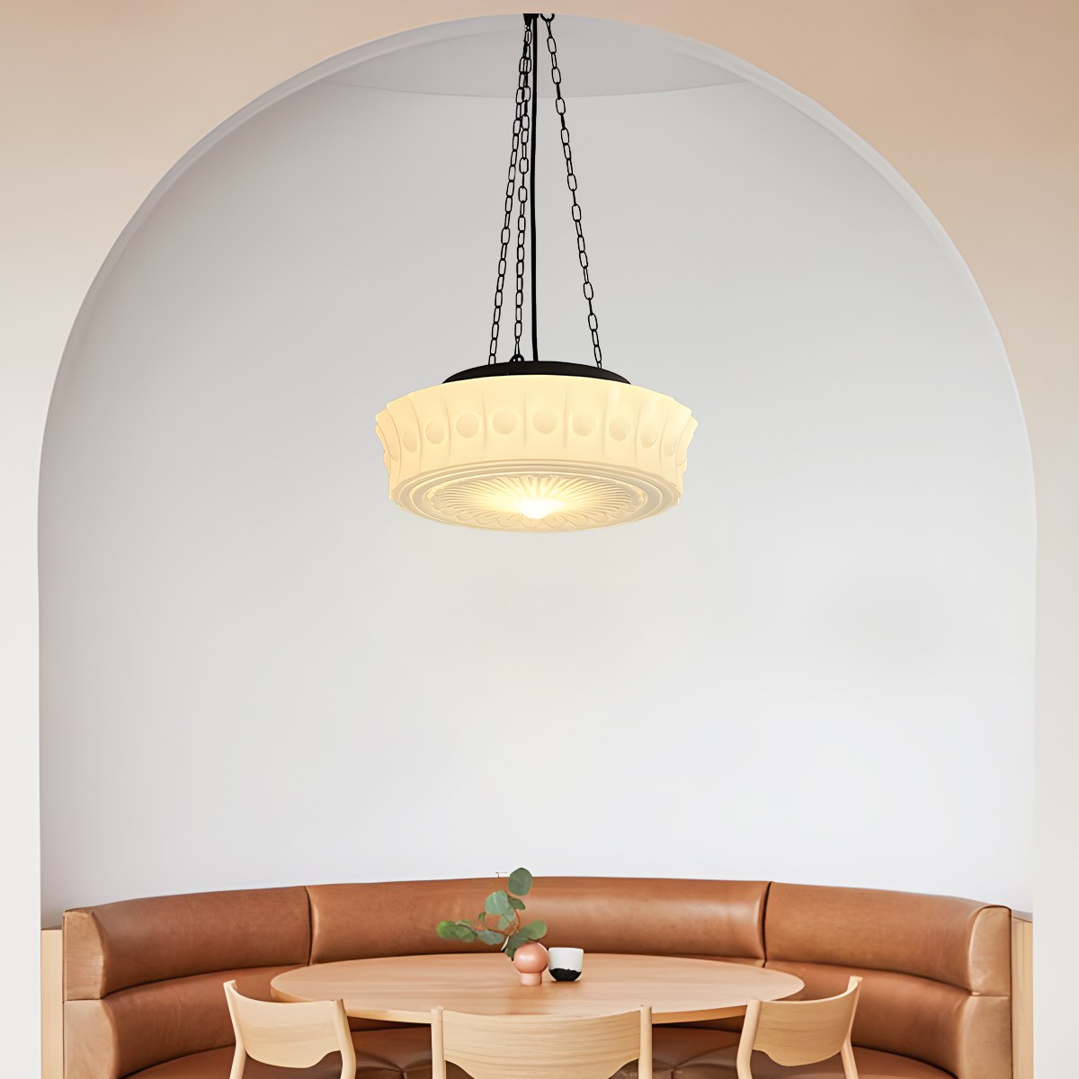 Hailie Vintage French Pendant Light With Dome for Living Room