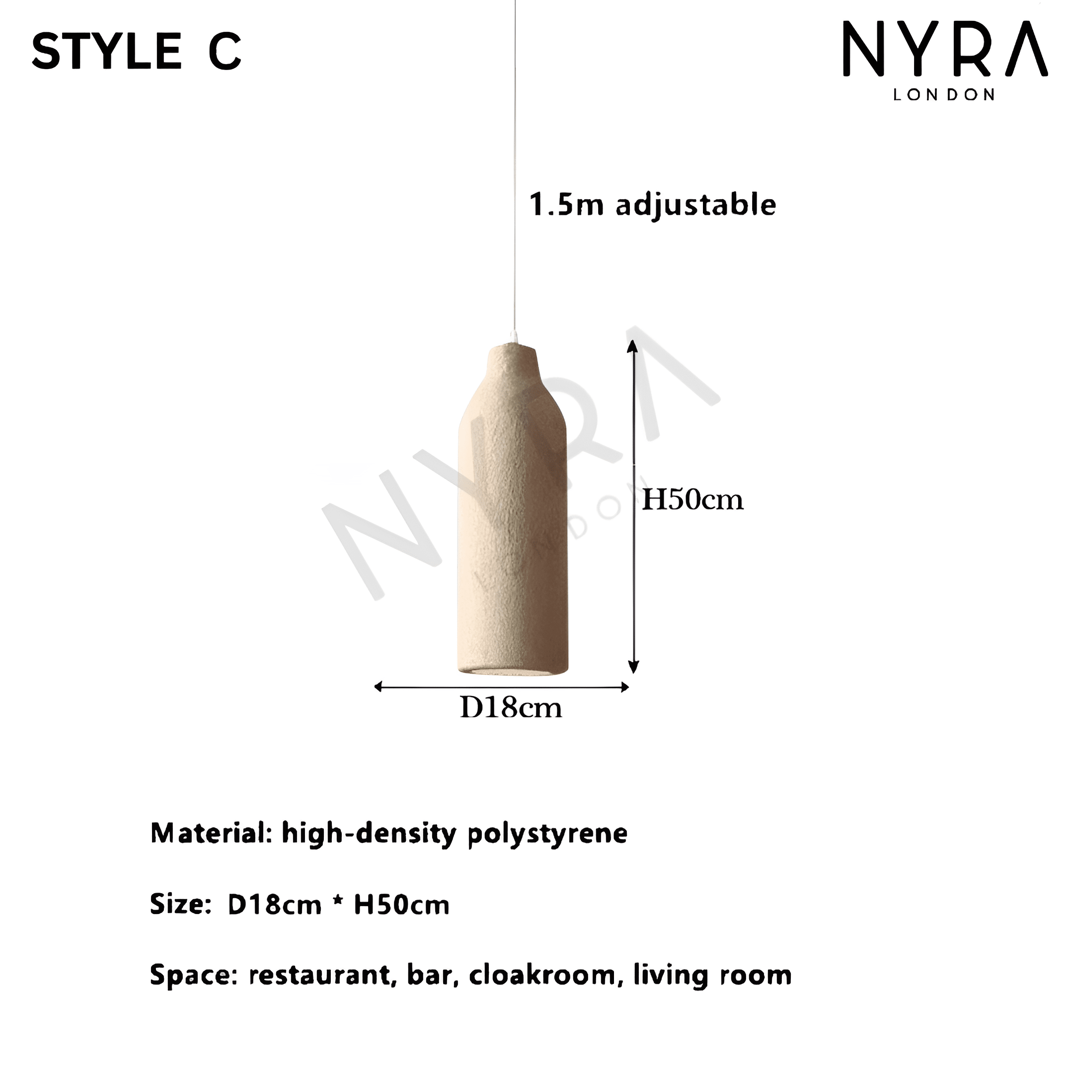 SylvaWabi Resin Pendant Light For Modern Ceiling Fixtures