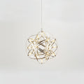 Dining Room Pendant Light With Polished Stainless Steel Sphere