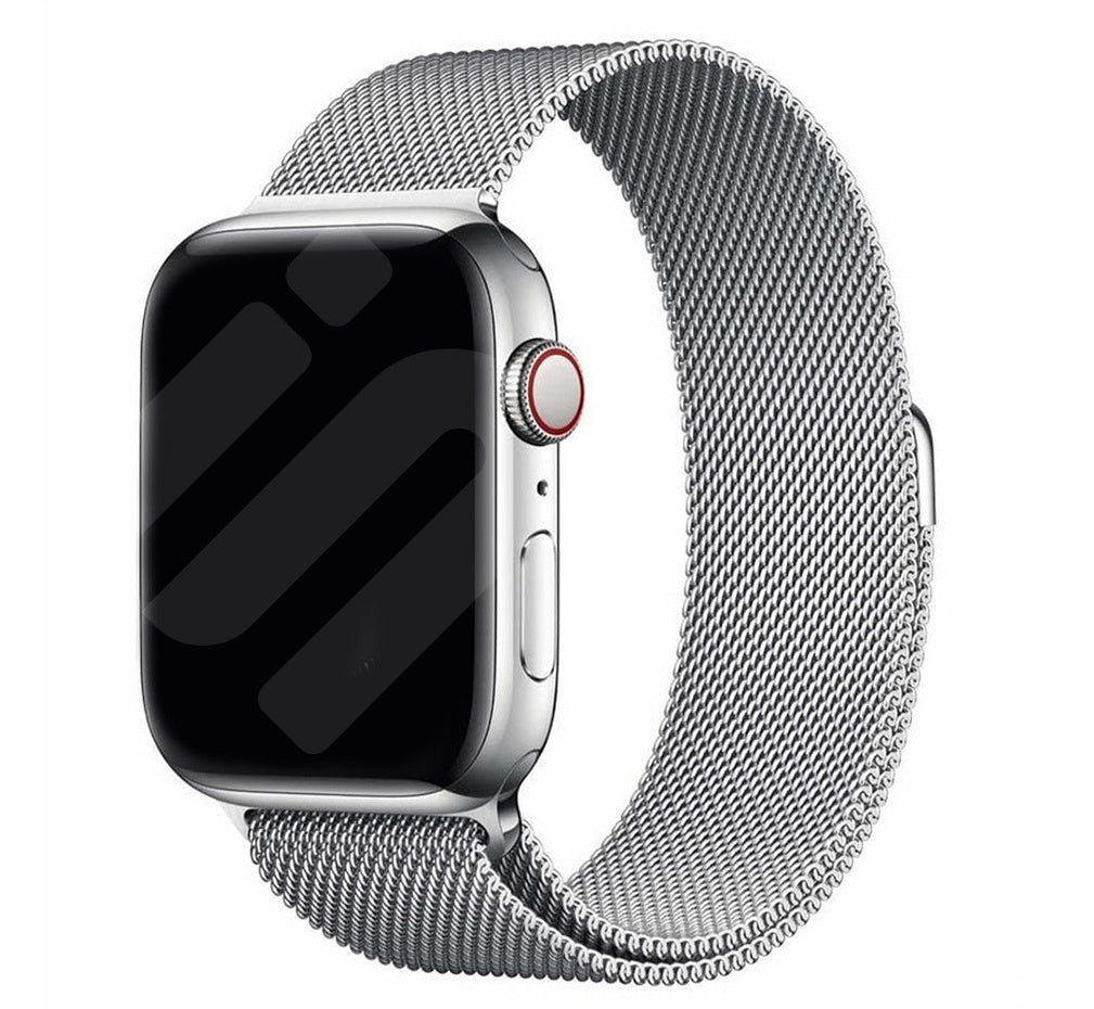 Premium Accessory For Apple Watch Silver Milanese Band