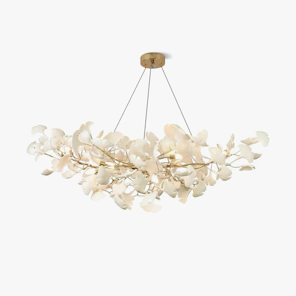 Ginkgo Chandelier For Living Room, Leaf-Inspired Modern Pendant Light