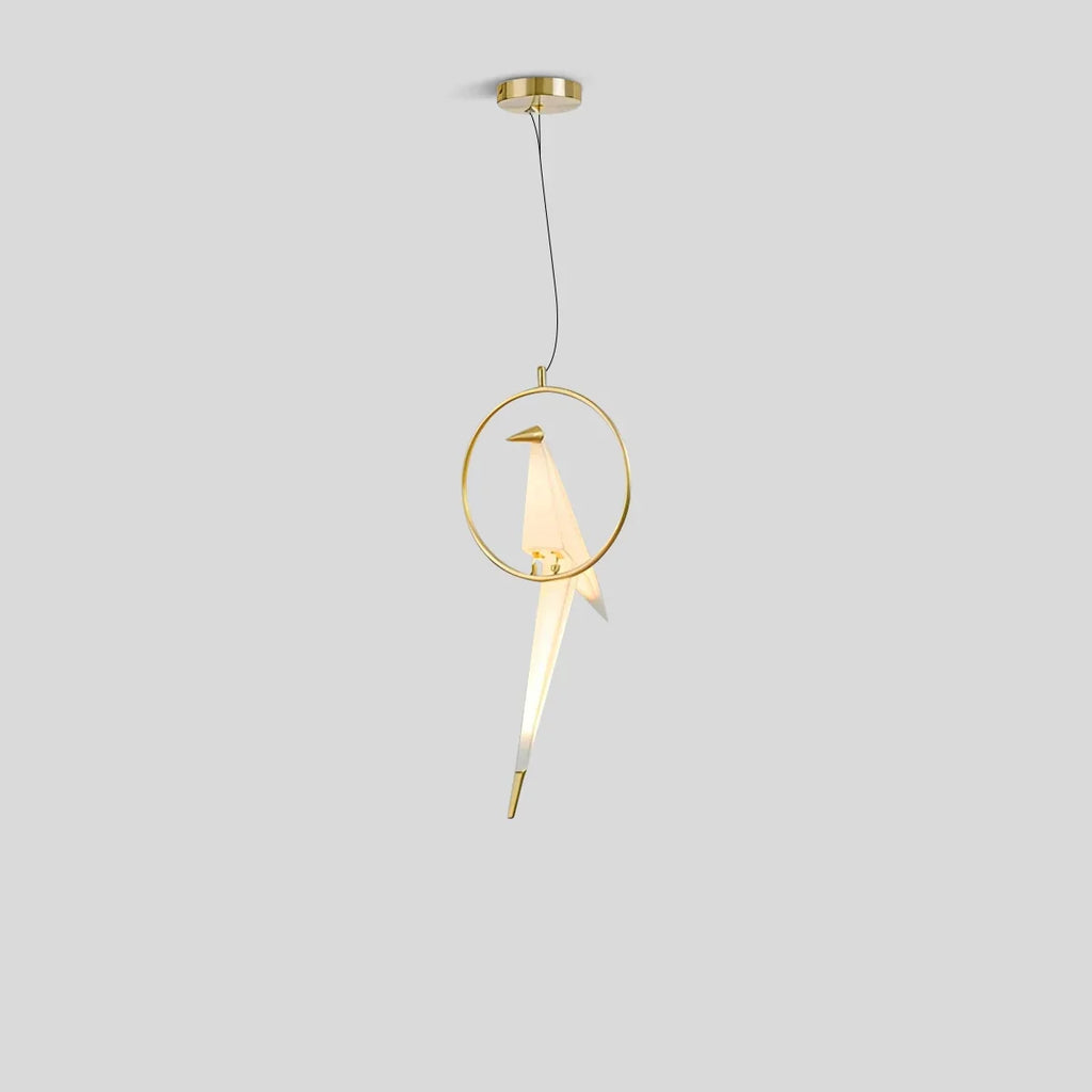Elegant Dining Room Chandelier With Paper Crane Birds
