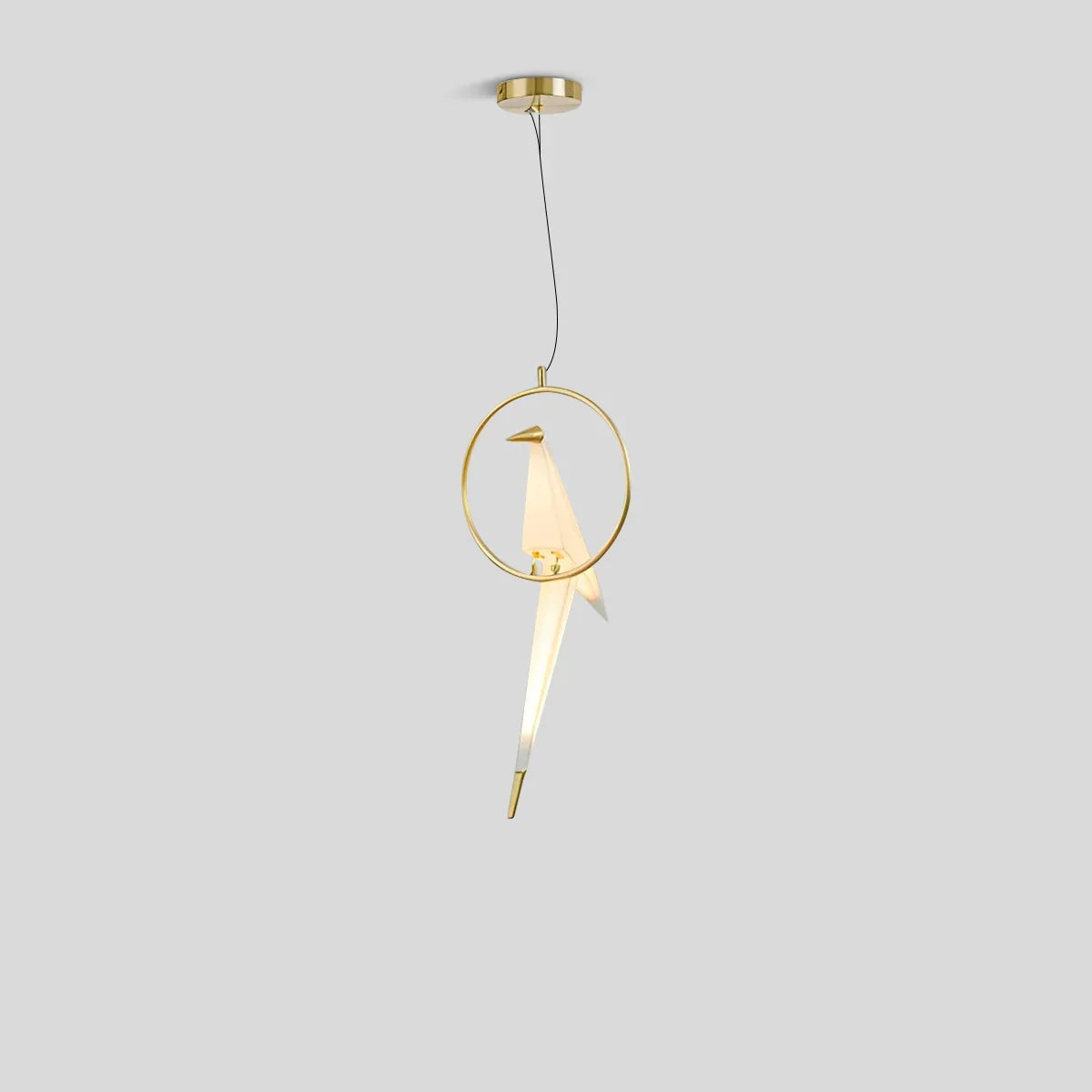 Elegant Dining Room Chandelier With Paper Crane Birds