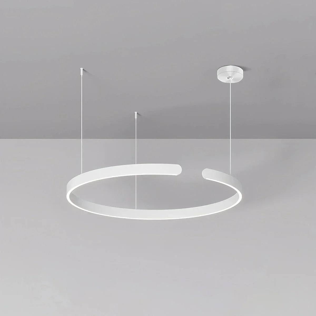 Sleek Circular LED Ring Chandelier For Living Room Decor