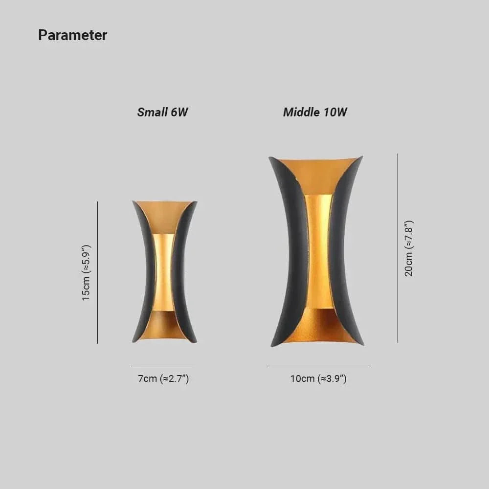 LumaCurve Arched Exterior LED Wall Lamp IP65 Weatherproof