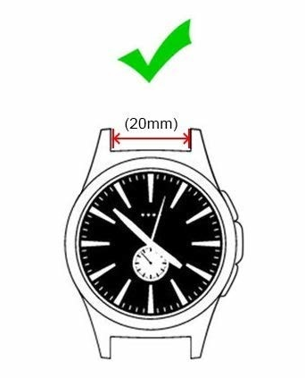 Slim 20mm Silicone Band For Watches With Quick Release Black