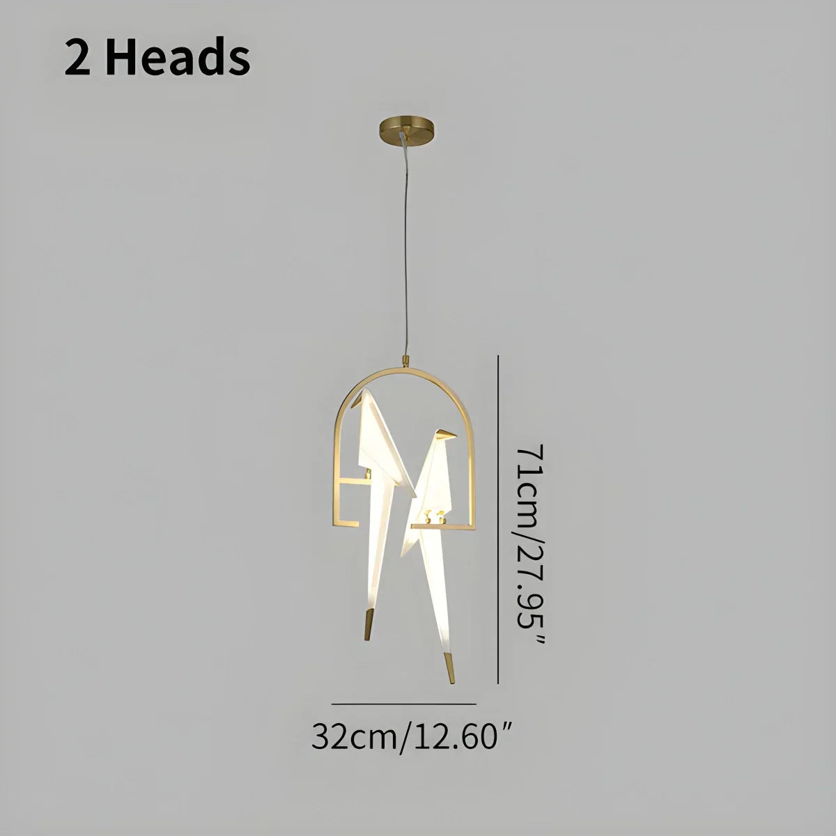 Elegant Dining Room Chandelier With Paper Crane Birds