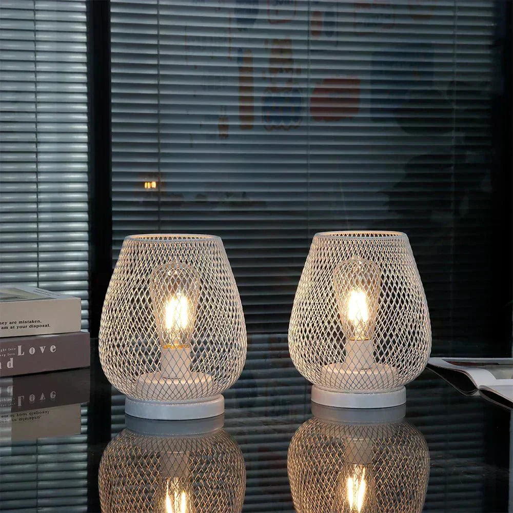 AureaGlow Wireless Table Lamp With Warm Edison Led Glow For Cozy Decor