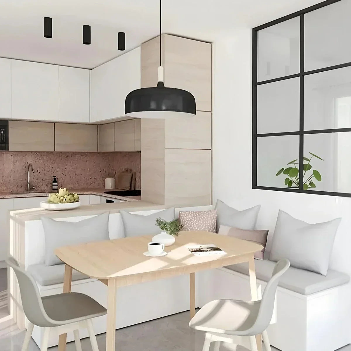 Pastel Dome Pendant Light With Soft Tones For Kitchen Island