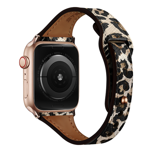 Apple Watch Leopard Print Leather Band Replacement Strap