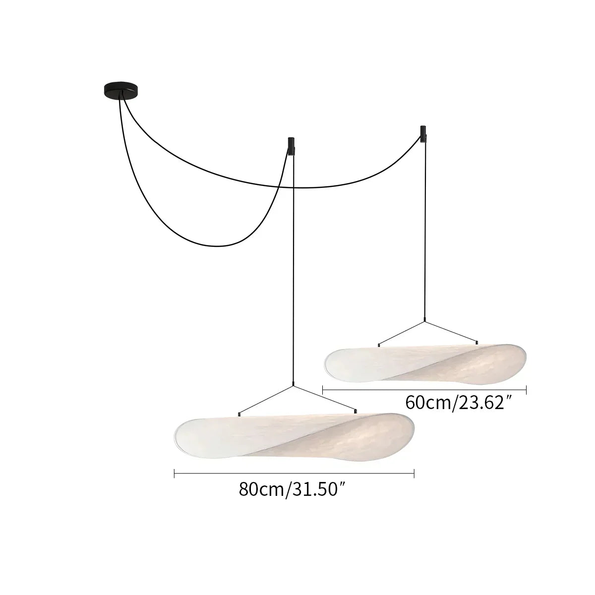 Zen Art Cloud Silk Pendant Lamp For Living Room Potato Chip Lamp