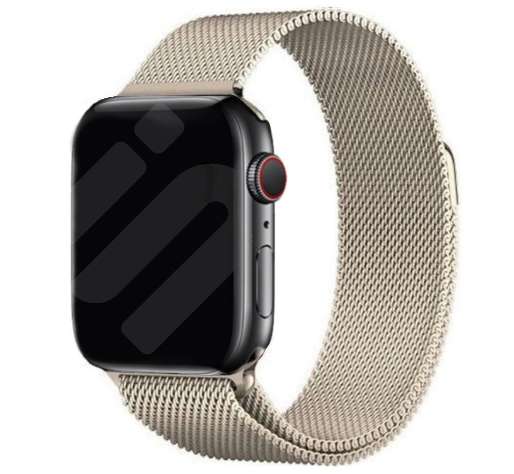 Champagne Finish Milanese Strap For Apple Watch Edition