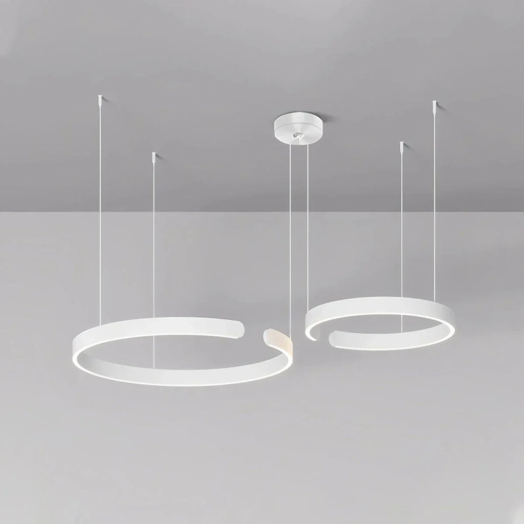 Sleek Circular LED Ring Chandelier For Living Room Decor