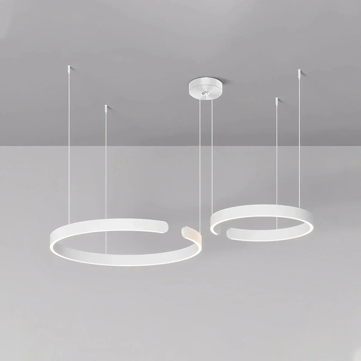 Sleek Circular LED Ring Chandelier For Living Room Decor
