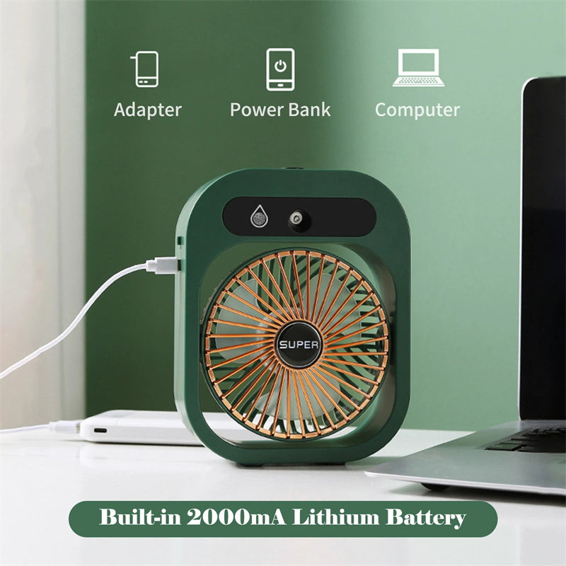 AquaFlow Portable Misting Fan For Personal Cooling