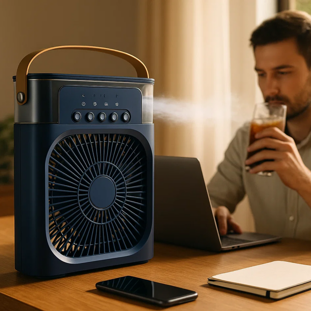 NovaBreeze Small Spaces Air Cooler With Humidifier And Purifier Adjustable Fan Speeds