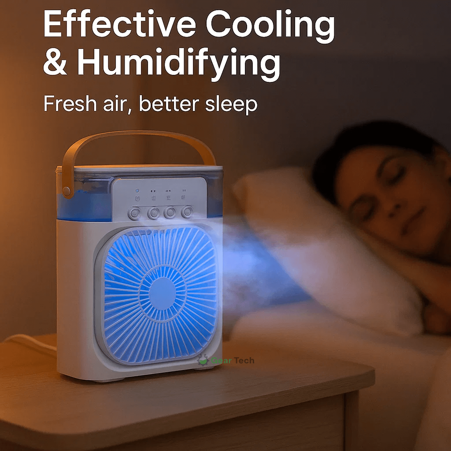 NovaBreeze Small Spaces Air Cooler With Humidifier And Purifier Adjustable Fan Speeds