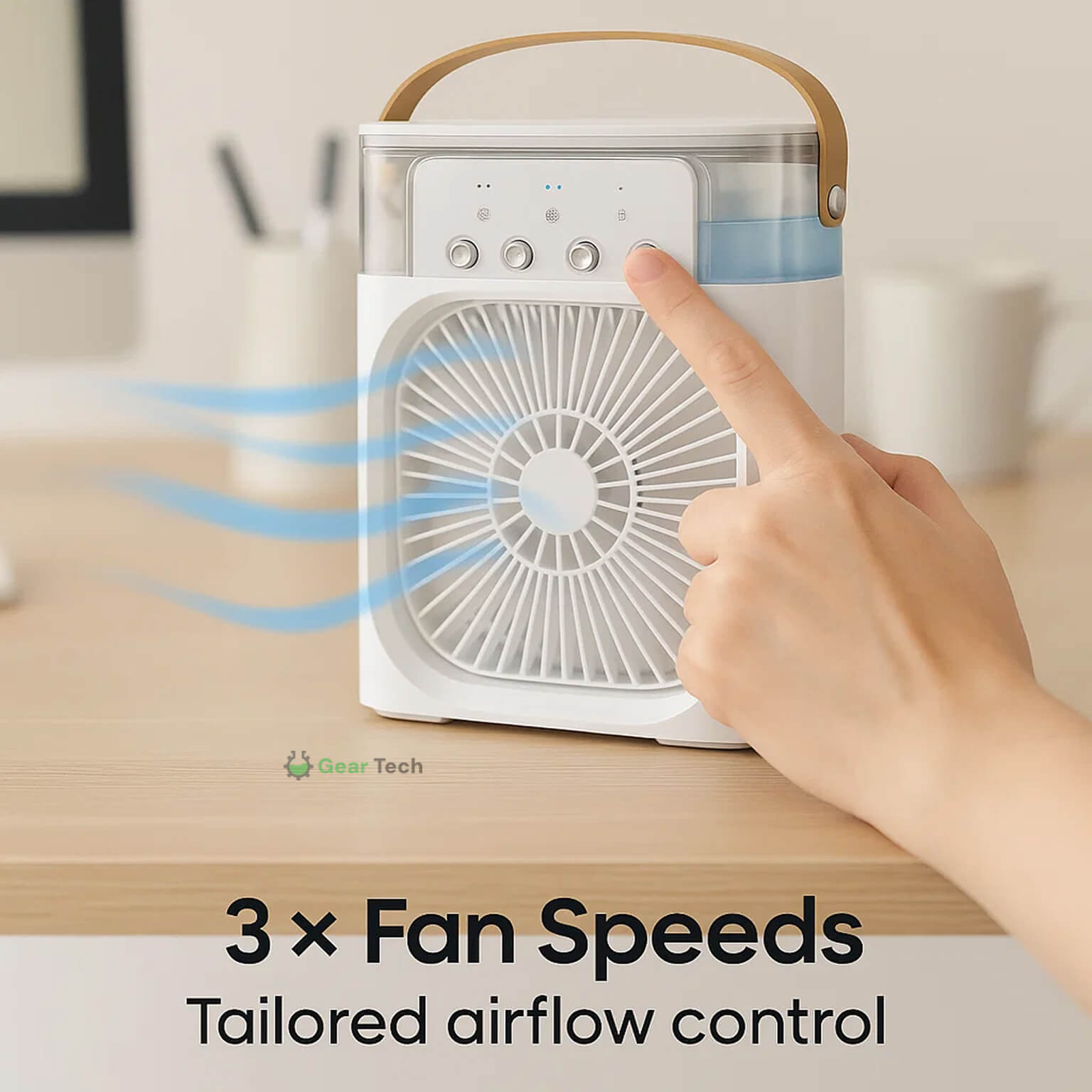 NovaBreeze Small Spaces Air Cooler With Humidifier And Purifier Adjustable Fan Speeds