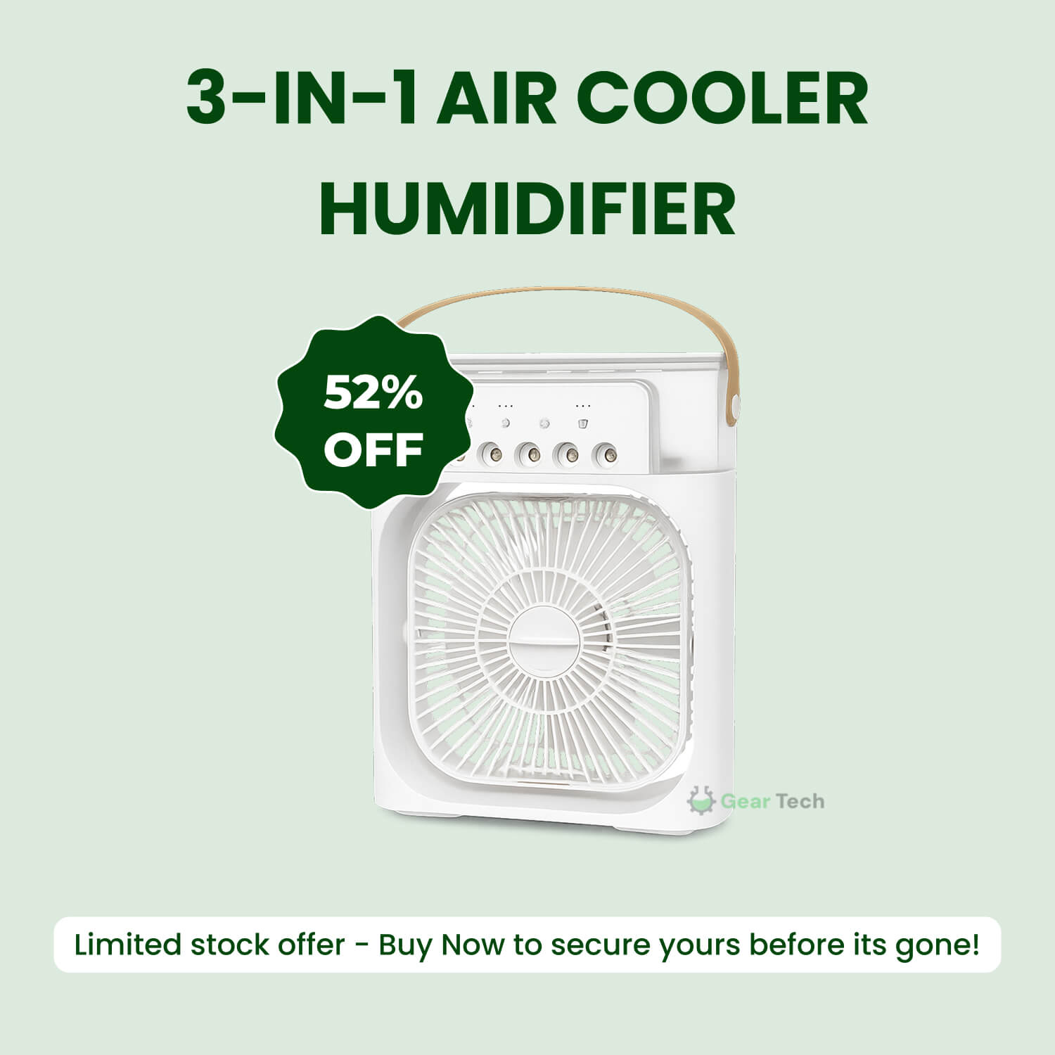 NovaBreeze Small Spaces Air Cooler With Humidifier And Purifier Adjustable Fan Speeds