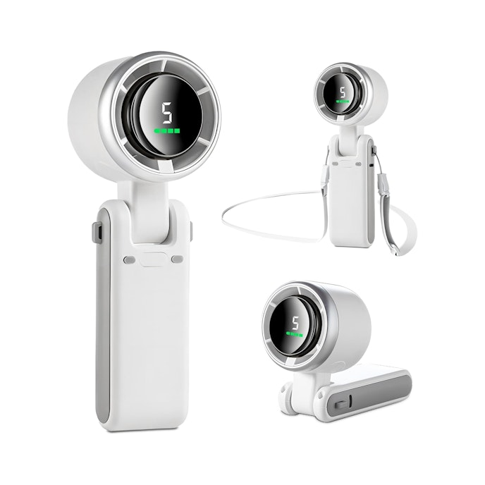 Multi-Use Portable Fan for Handheld, Neck Mount, or Desktop Use