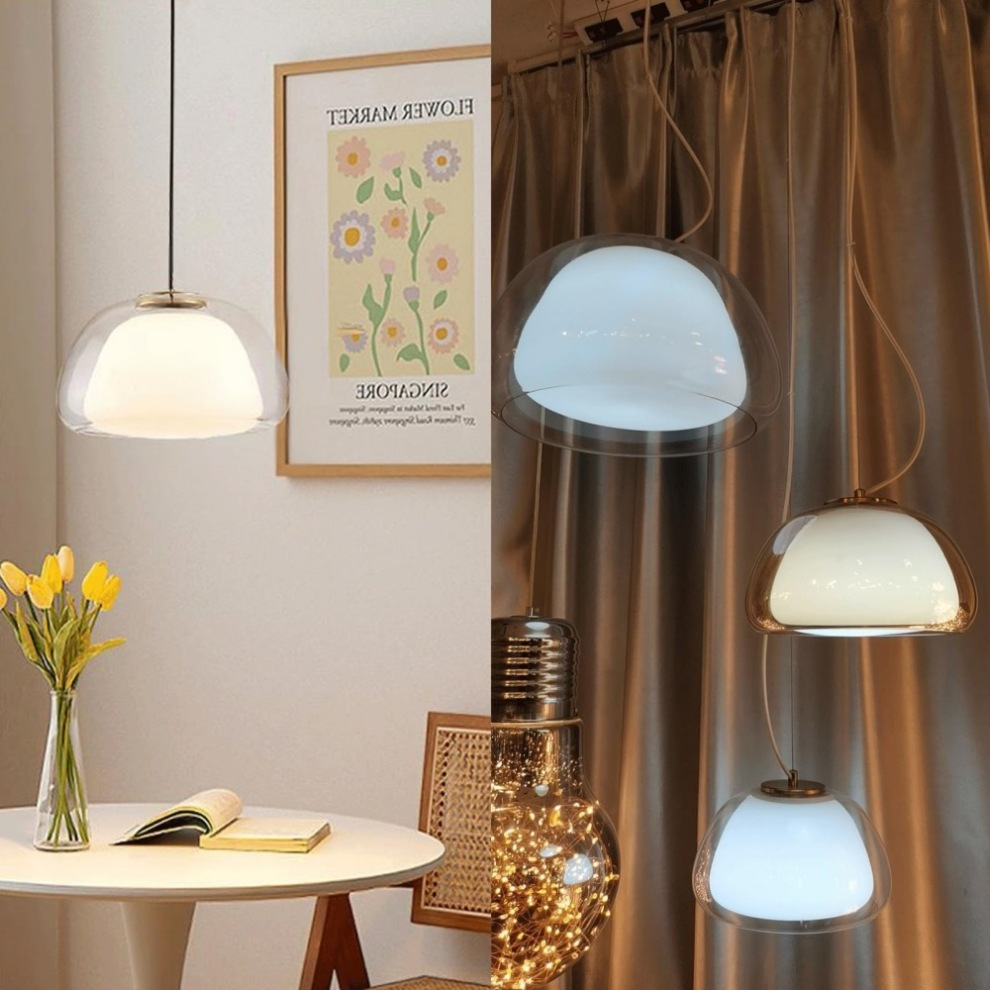 Aurora Milk Glass Pendant Light For Modern Ceiling Decor