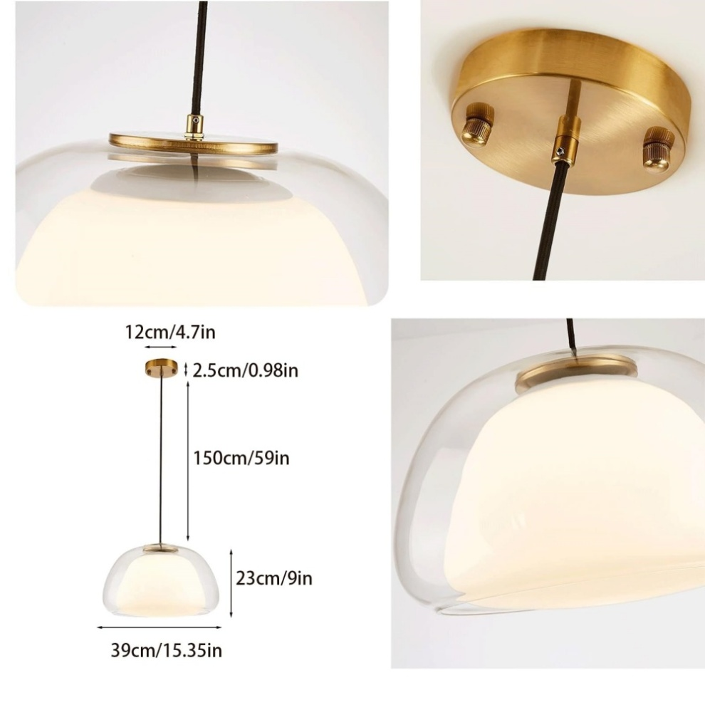 Aurora Milk Glass Pendant Light For Modern Ceiling Decor