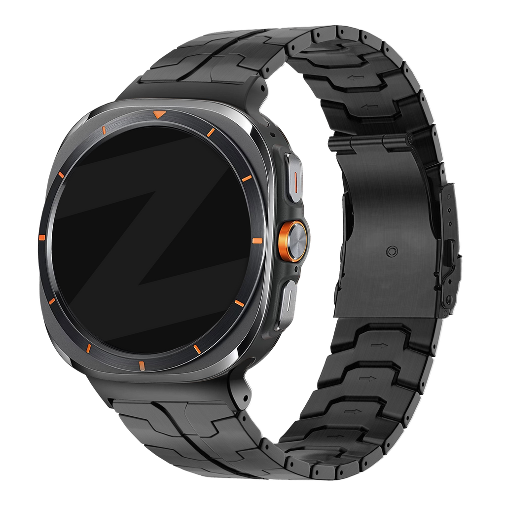 Titanium Link Bracelet For Samsung Galaxy Watch Ultra Iron Black Bandz