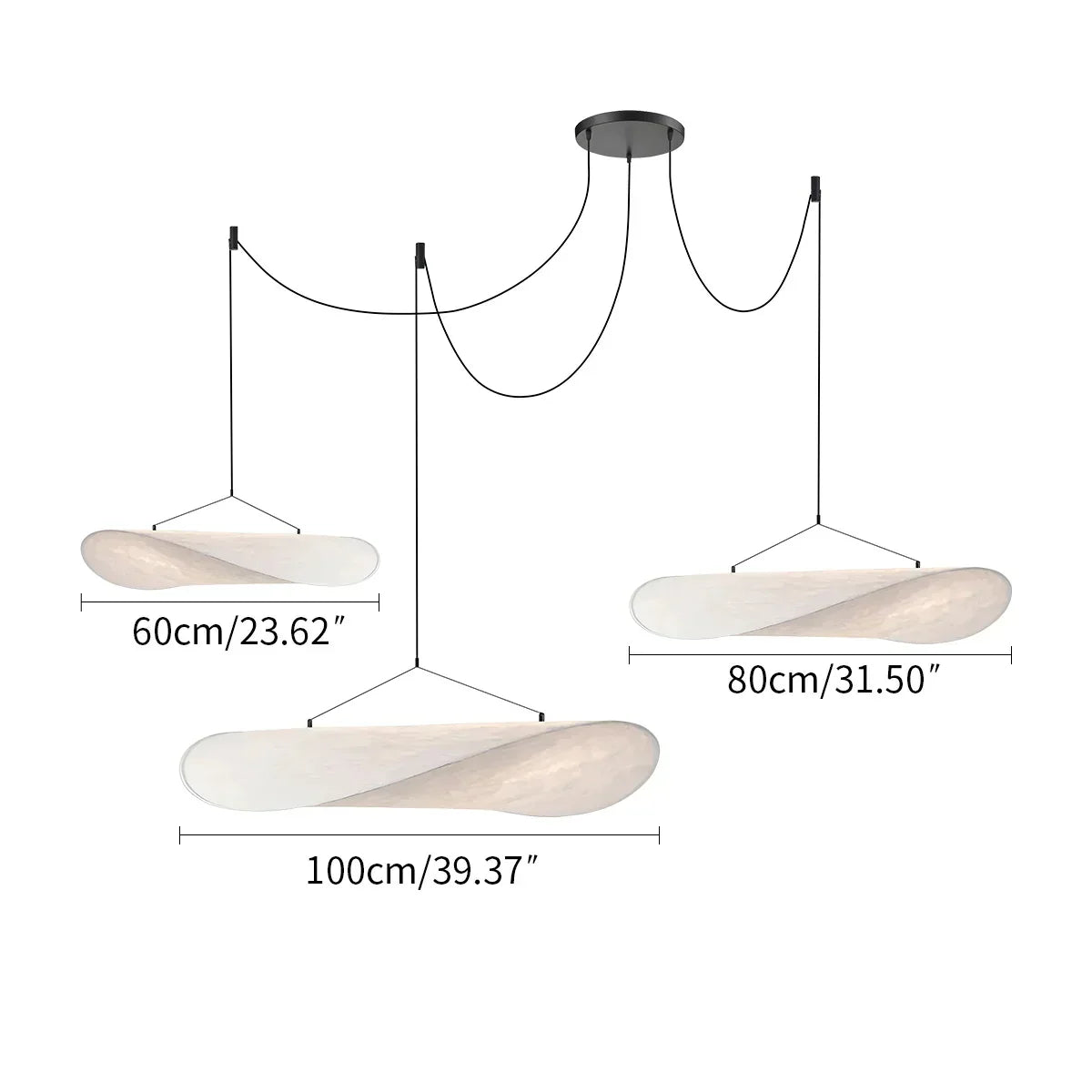 Zen Art Cloud Silk Pendant Lamp For Living Room Potato Chip Lamp