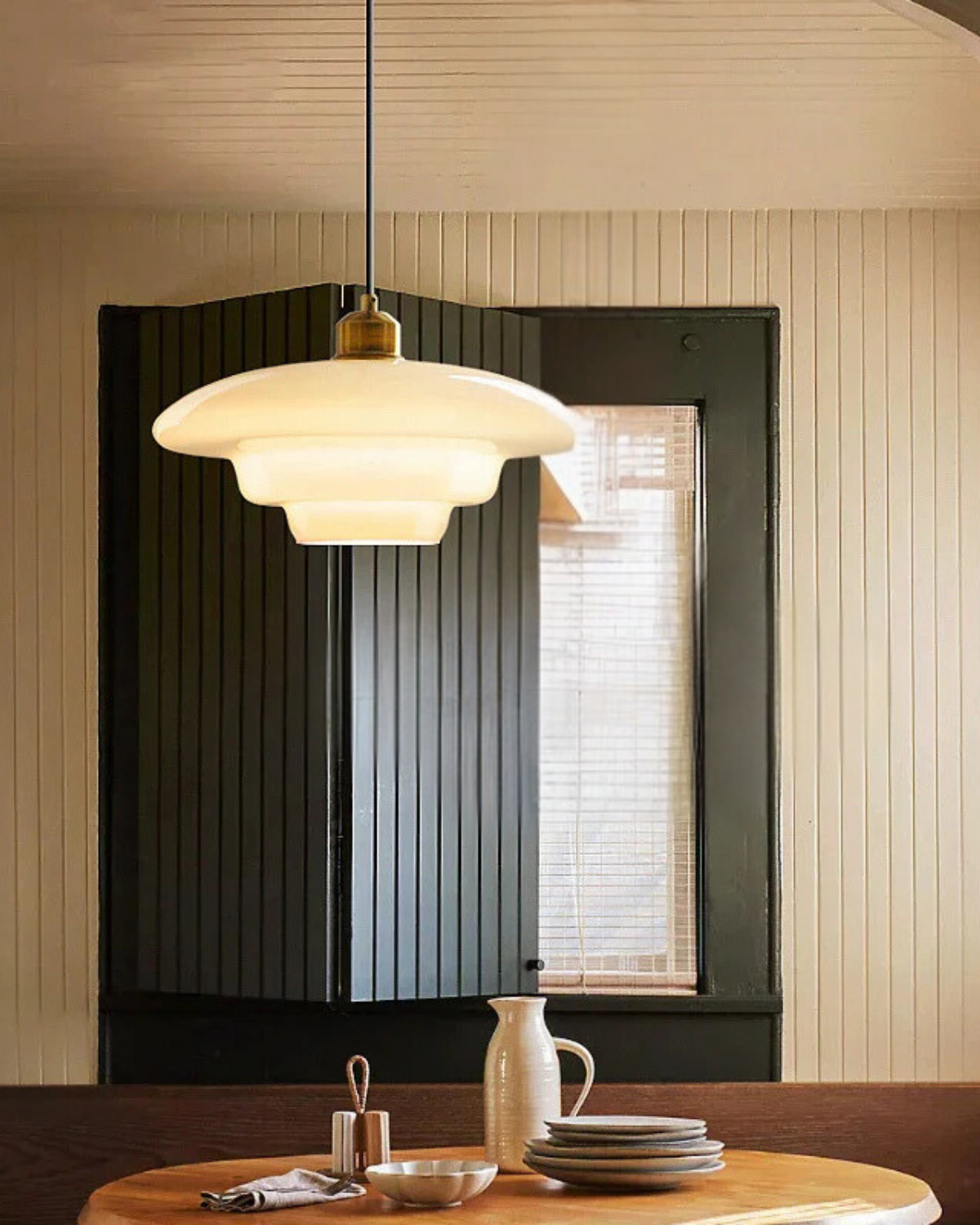 Luselle Retro Opal Glass Cloud Pendant Light With Soft Glow