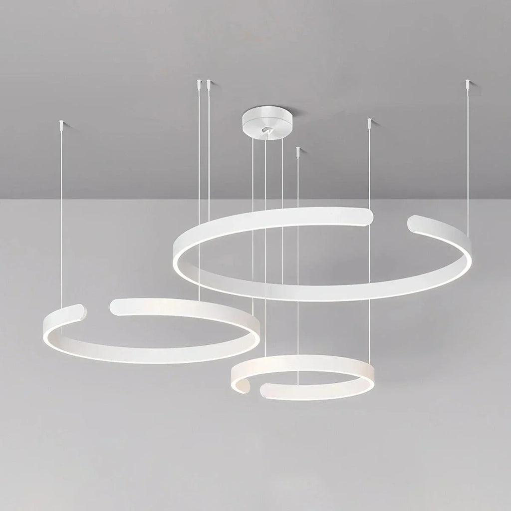 Sleek Circular LED Ring Chandelier For Living Room Decor