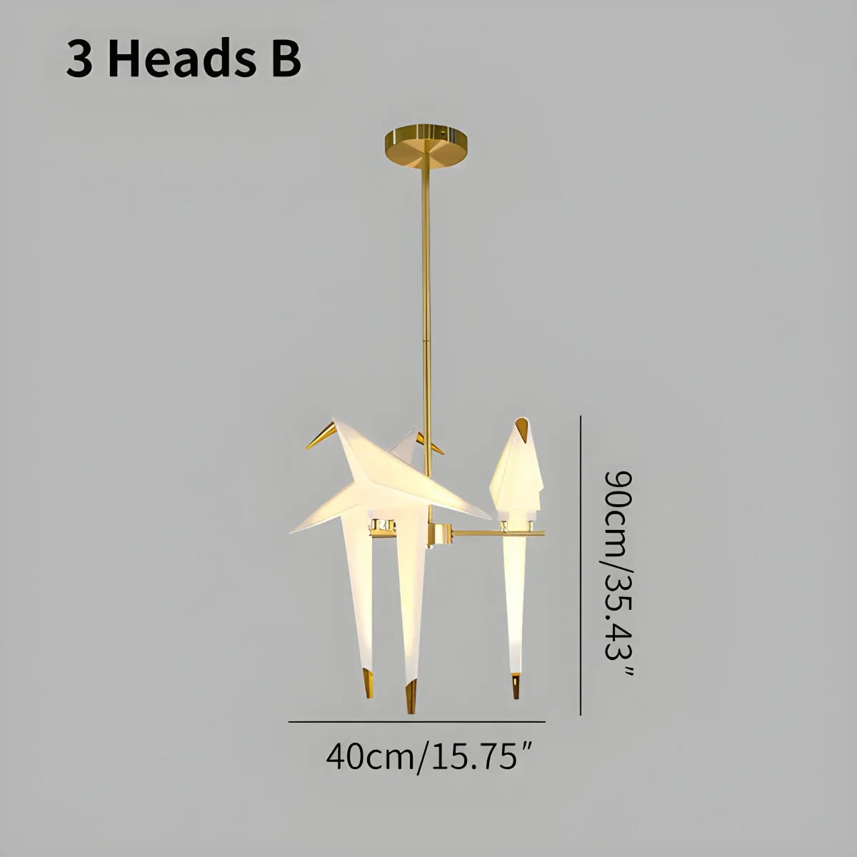 Elegant Dining Room Chandelier With Paper Crane Birds