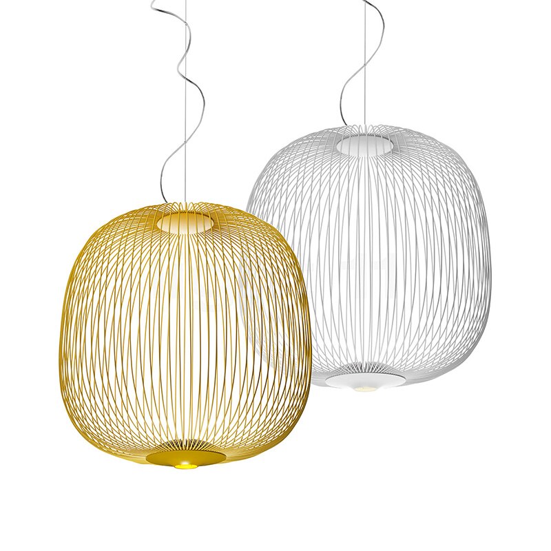 Lyra Spokes Pendant Light, Hanging Fixture, 52 Cm Diameter, 200 Cm Height