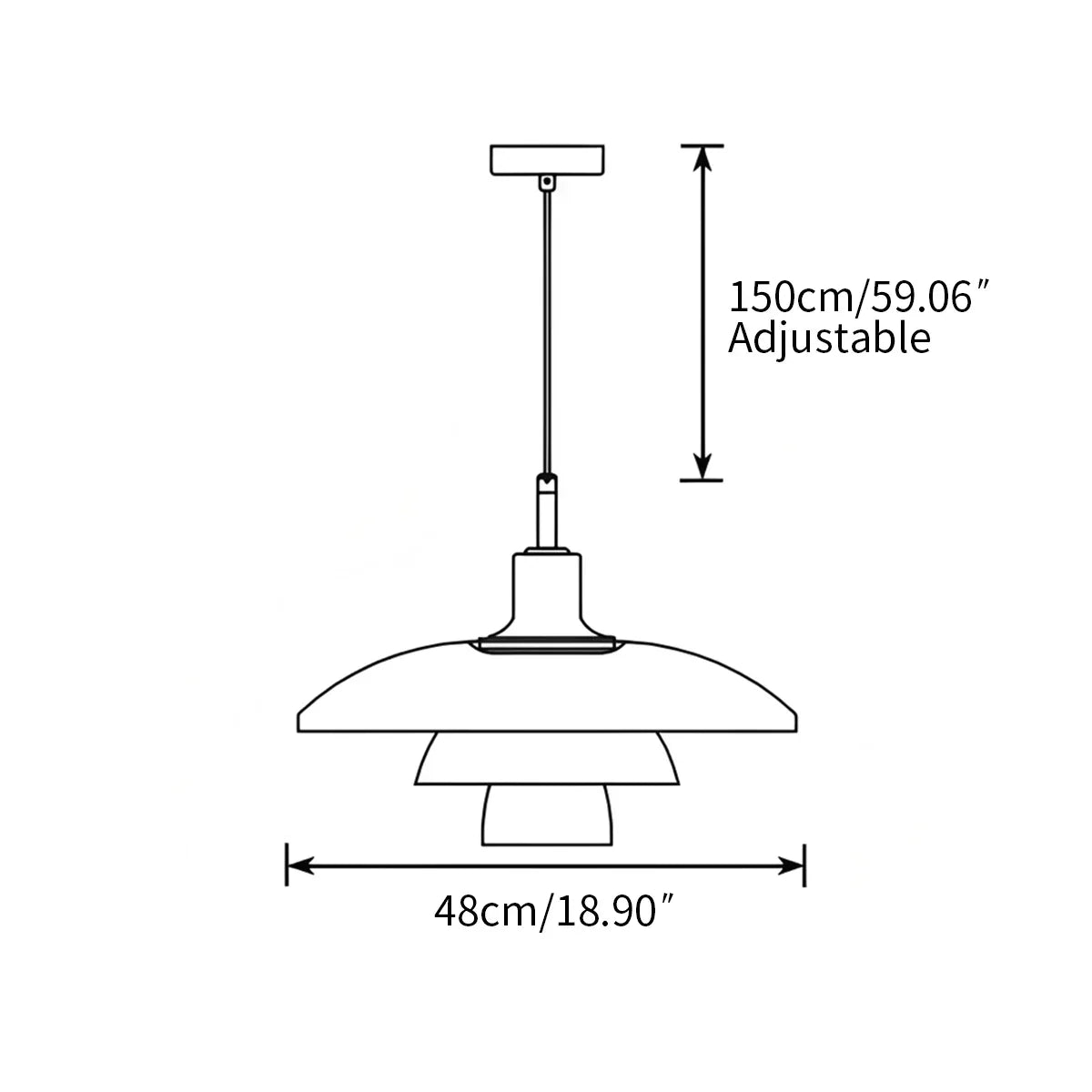 Danish Style Glass Pendant Light for Kitchen, Designer Ceiling Fixture