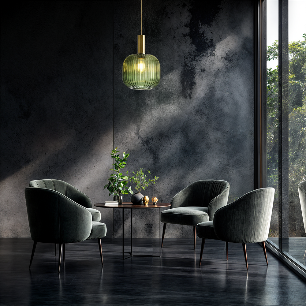 Marise Pendant Lights With Fluted Glass Nordic Decor