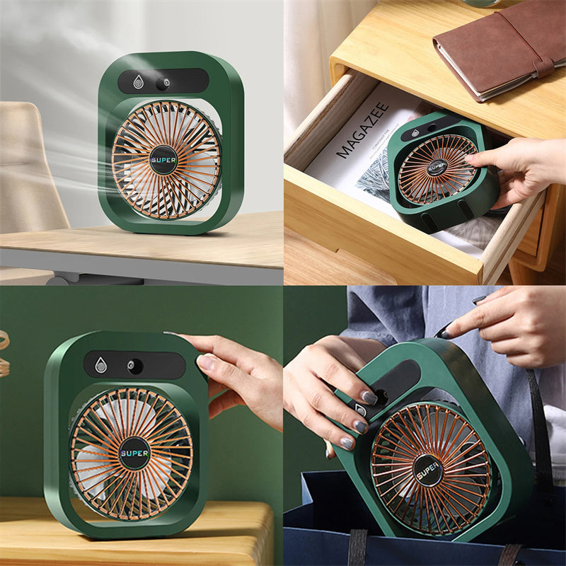 AquaFlow Portable Misting Fan For Personal Cooling